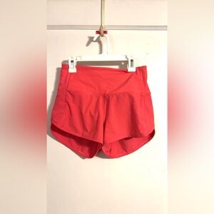 high rise lululemon speed up 2.5 glaze pink